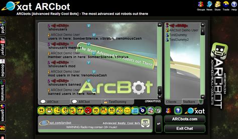 userinfo xat Userinfo / ARCbots [Advanced Really Cool Bots] / Xat Bots, Xat roBots, a chat bot for your Xat Chat